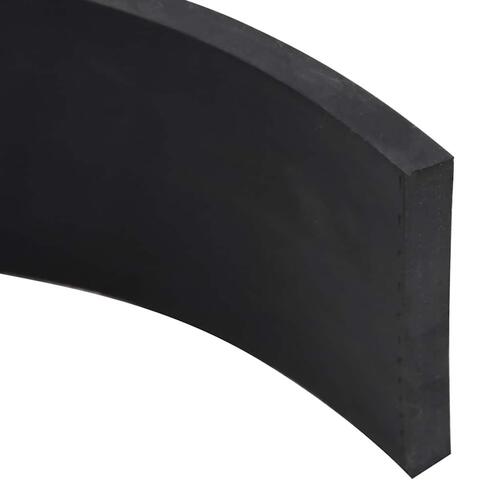 Gummikant til sneplov Sort 250x8x1 cm