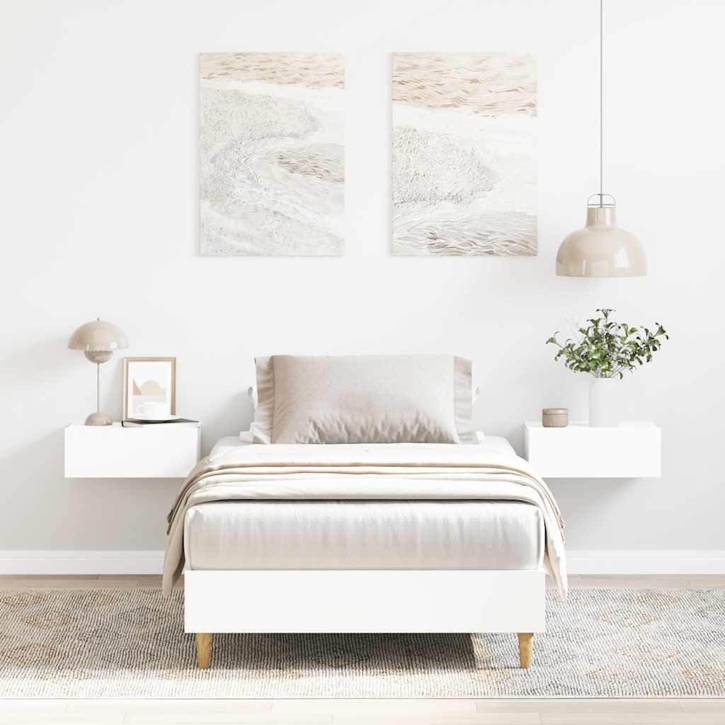 Sengestel Uden Madras Konstrueret Træ Antikt Træ - Hvid / 90 x 200 cm