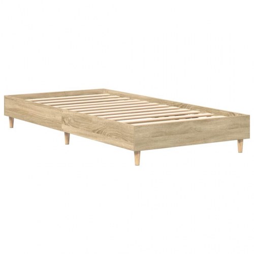 Sengeramme 100 x 200 cm med lamelbund - sonoma-eg