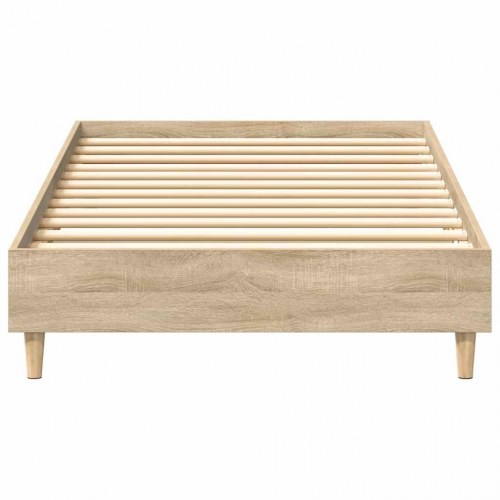 Sengeramme 100 x 200 cm med lamelbund - sonoma-eg