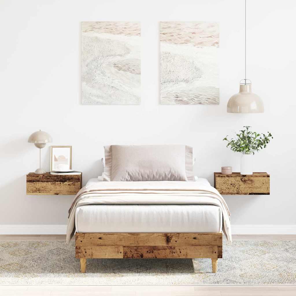 Sengestel uden madras 90x200 cm konstrueret træ antikt træ