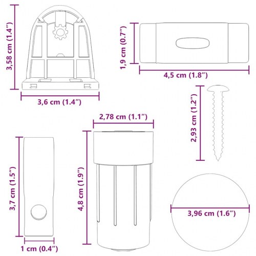 18 dele rullegardinbeslag 18 mm