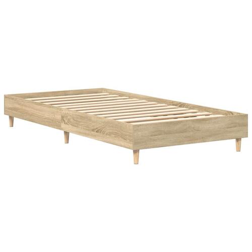 Sengestel uden madras 75x190 cm konstrueret træ sonoma-eg