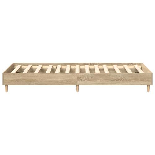 Sengestel uden madras 75x190 cm konstrueret træ sonoma-eg