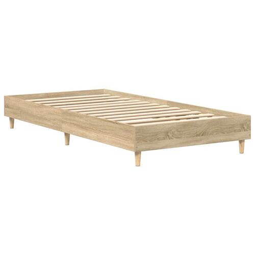 Sengestel uden madras 75x190 cm konstrueret træ sonoma-eg