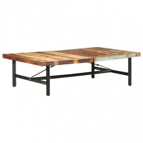 Sofabord 142x90x42 cm massivt genbrugstræ