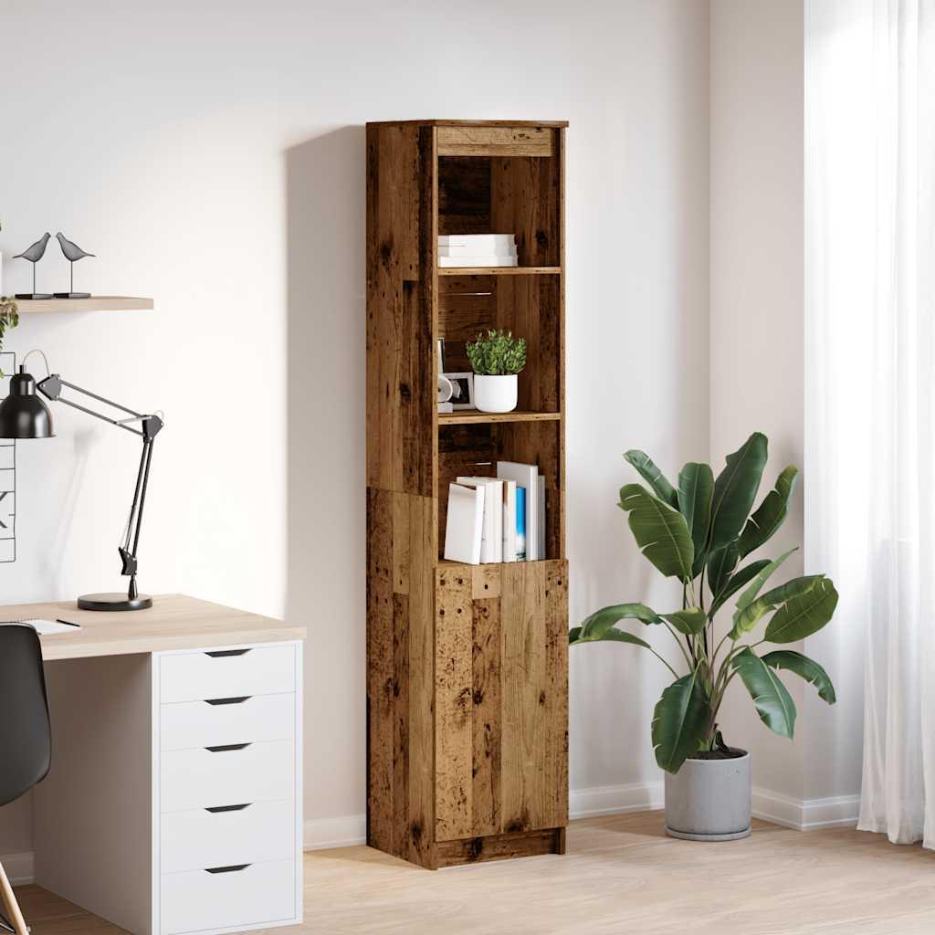 Højskab 37,5X35X180 Cm Konstrueret Træ - 37.5 cm / Gammelt træ