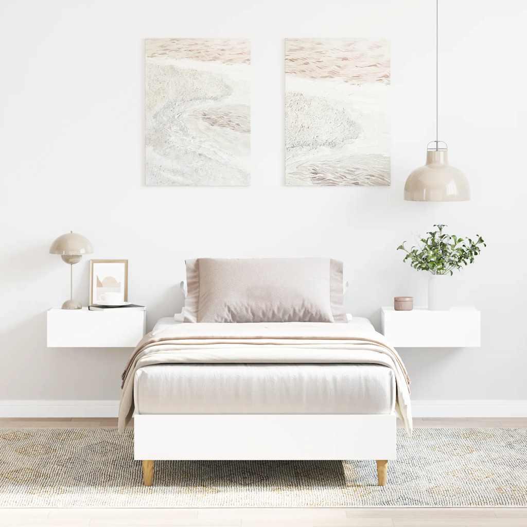 Sengestel Uden Madras Konstrueret Træ Antikt Træ - Hvid / 75 x 190 cm