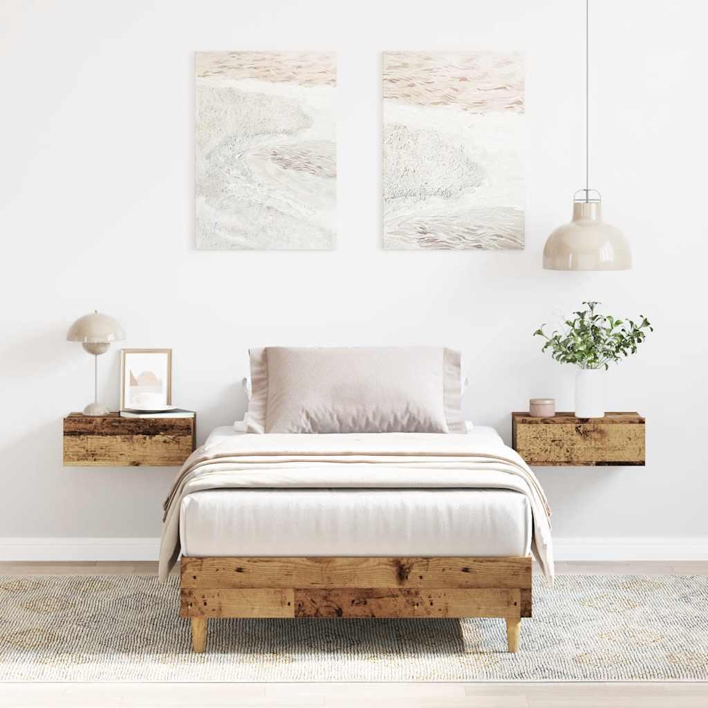 Sengestel uden madras 75x190 cm konstrueret træ antikt træ