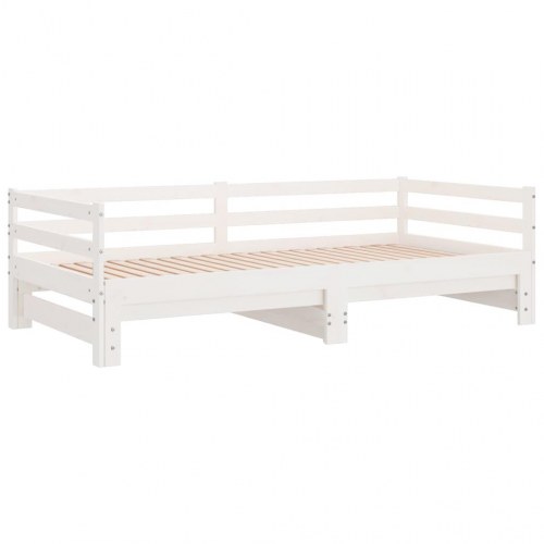 Udtræksseng 80x200 cm uden madras - hvid