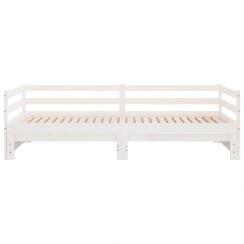 Udtræksseng 80x200 cm uden madras - hvid
