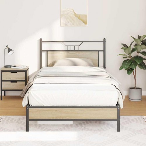 Sengeramme med sengegavl 107 x 203 cm - sonoma-eg