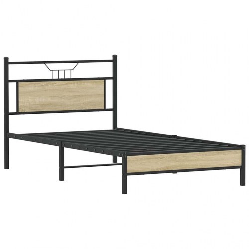 Sengeramme med sengegavl 107 x 203 cm - sonoma-eg