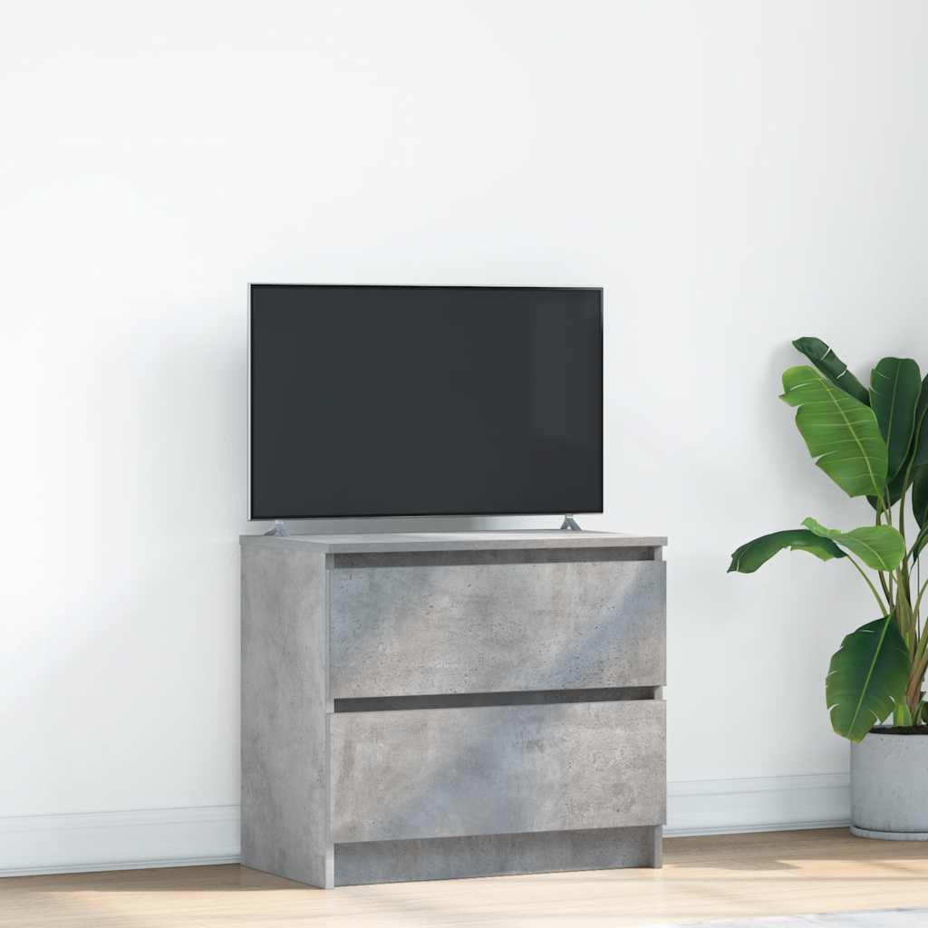 Tv-Bord 100X35X54 Cm Konstrueret Træ Etræsfarve - 60 cm / Betongrå