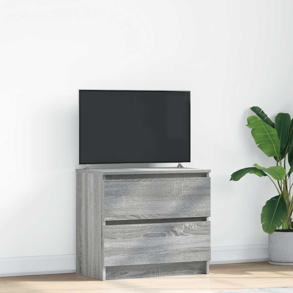 Tv-Bord 100X35X54 Cm Konstrueret Træ Etræsfarve - 60 cm / Grå sonoma-eg
