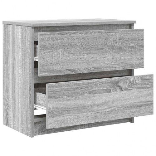 TV-bord med 2 skuffer 60 x 35 x 54 cm - grå sonoma-eg