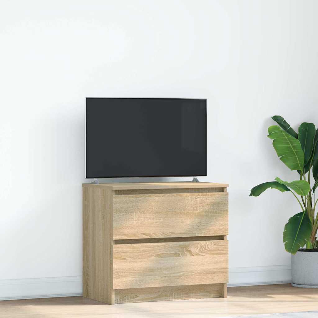 Tv-Bord 100X35X54 Cm Konstrueret Træ Etræsfarve - 60 cm / Sonoma-eg