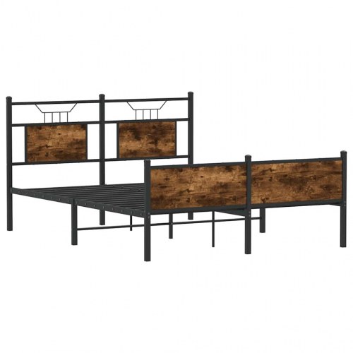 Sengeramme 137 x 190 cm uden madras - røget eg