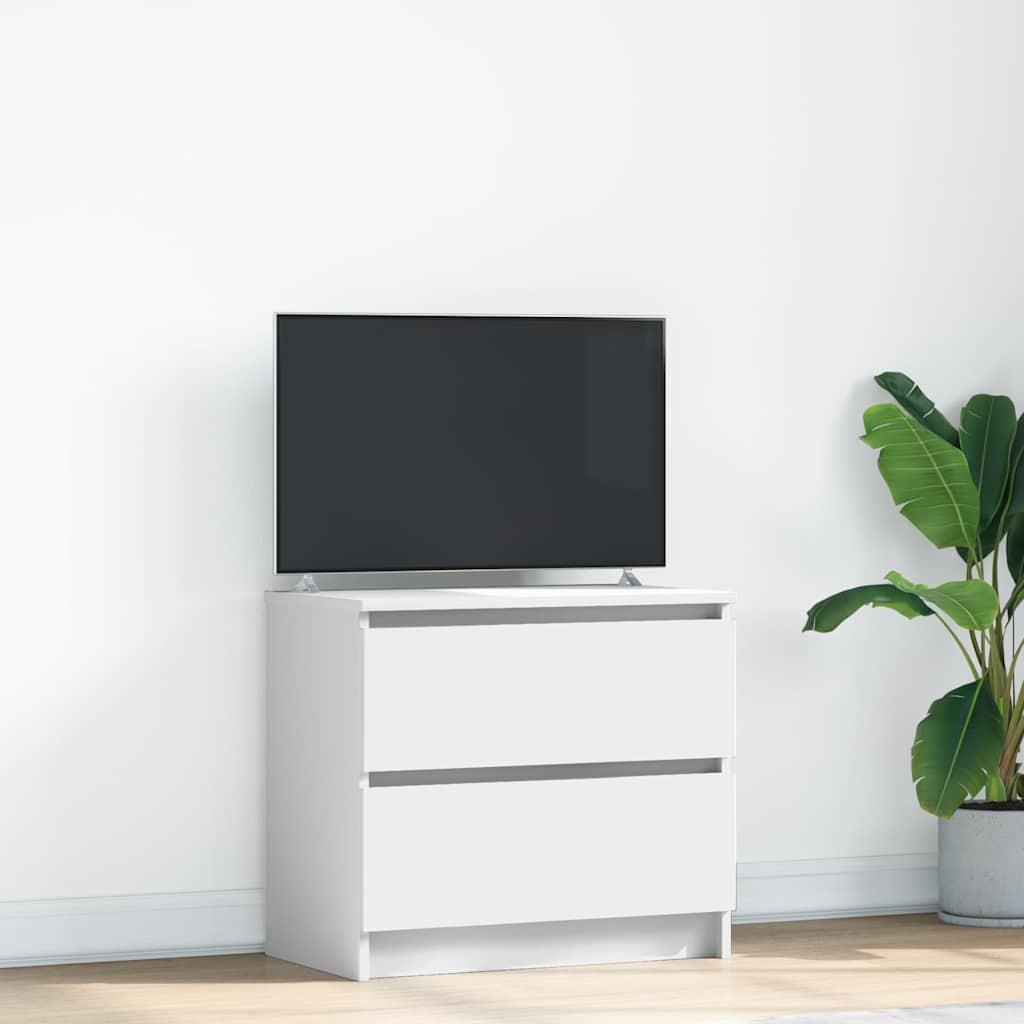 Tv-Bord 100X35X54 Cm Konstrueret Træ Etræsfarve - 60 cm / Hvid