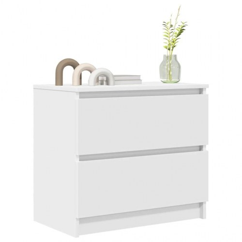 TV-bord med 2 skuffer - hvid, 60 x 35 x 54 cm