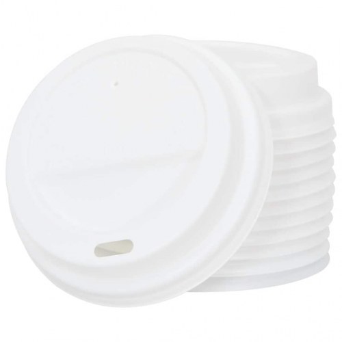 Papirkoplåg til 8 oz papirkopper Ø80 mm - hvid 1000 stk.