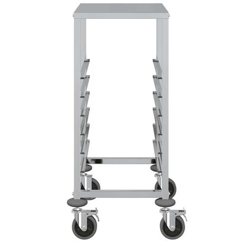 Bakkevogn med 6 GN beholdere 39x55x87 cm rustfrit stål