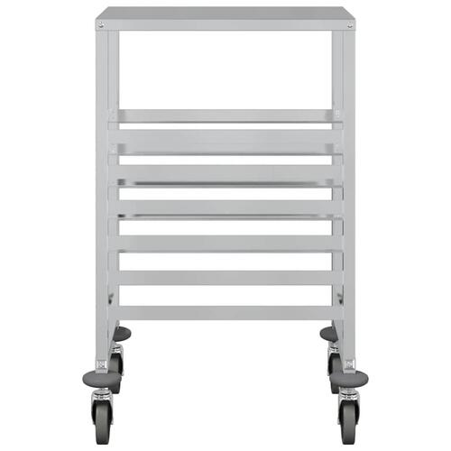 Bakkevogn med 6 GN beholdere 39x55x87 cm rustfrit stål
