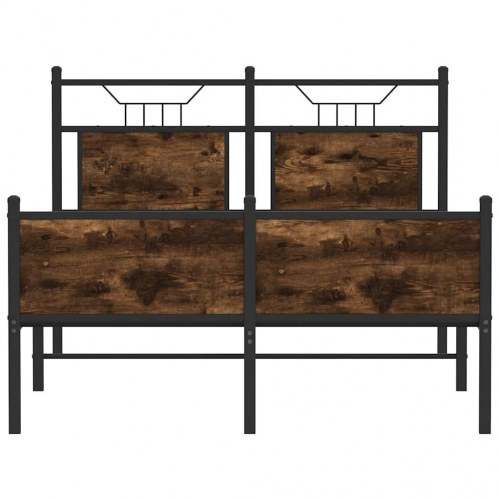 Sengeramme 120 x 200 cm uden madras - røget egetræ