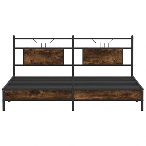 Sengeramme uden madras 183 x 203 cm - røget eg