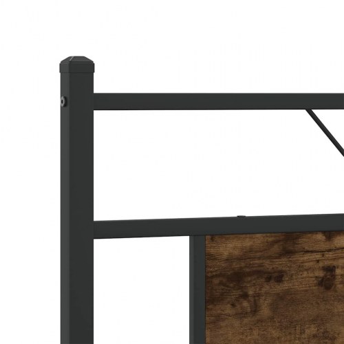 Sengeramme uden madras 183 x 203 cm - røget eg
