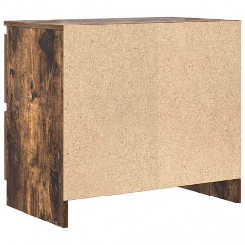 TV-bord med 2 skuffer 60 x 35 x 54 cm - røget egetræsfarve