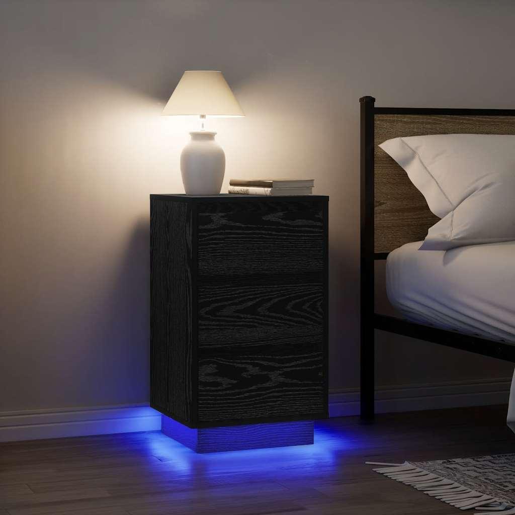 Sengeskab Med Led-Lys 38X34X - 1 / Sort / 65 cm