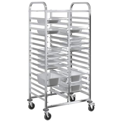 Bakkevogn med 32 GN beholdere 75x55x162,5 cm rustfrit stål