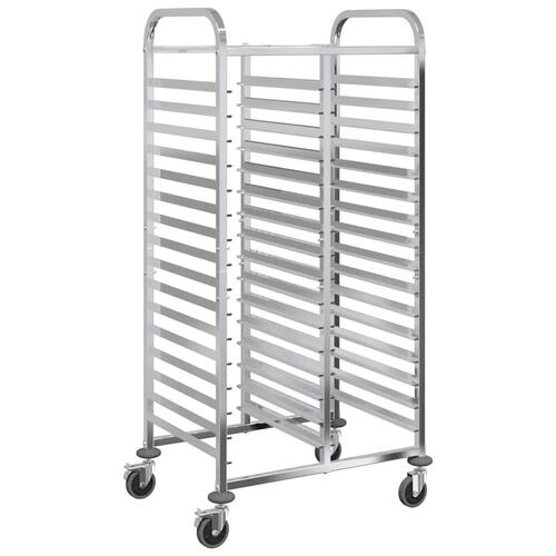Bakkevogn med 32 GN beholdere 75x55x162,5 cm rustfrit stål