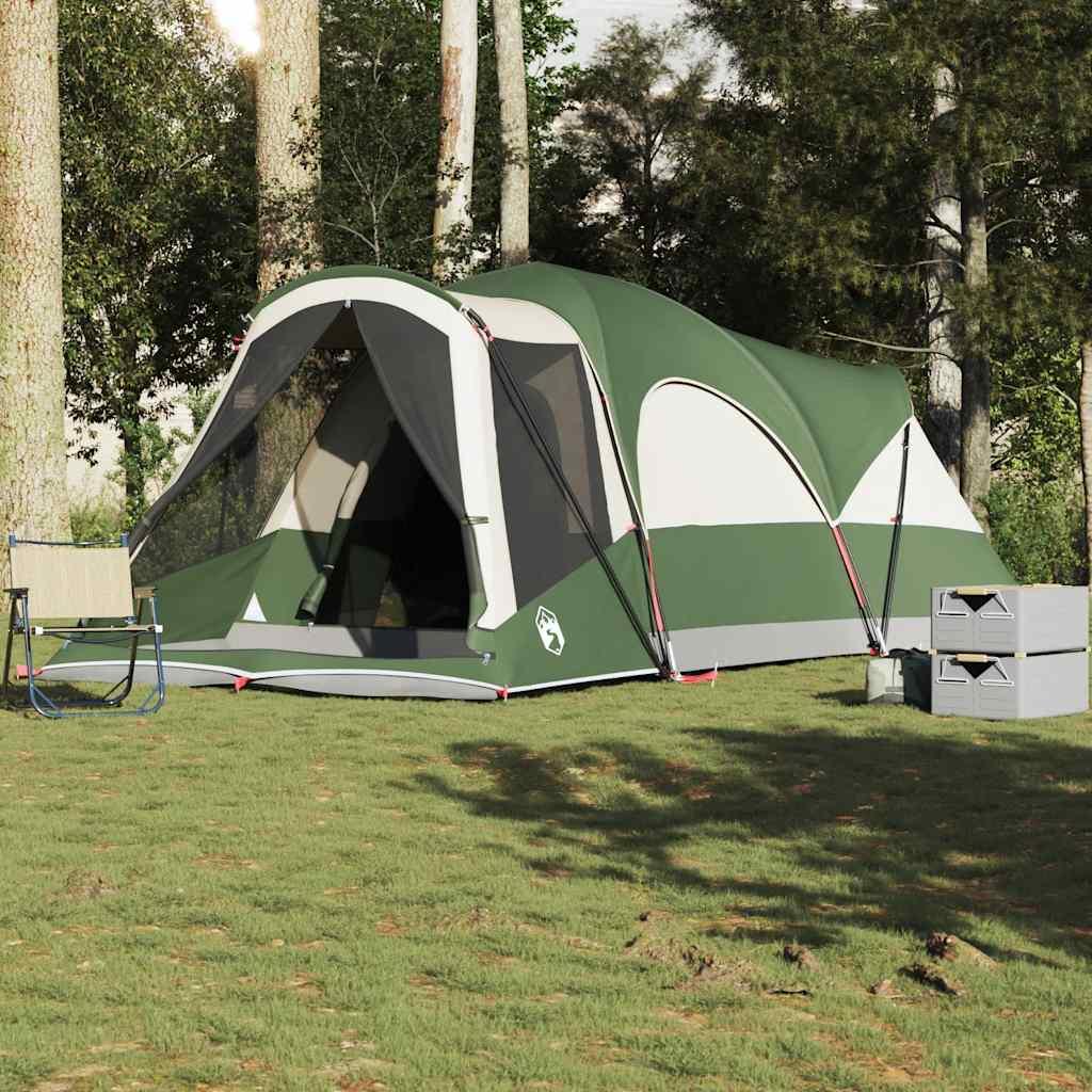 8-personers campingtelt vandafvisende grøn