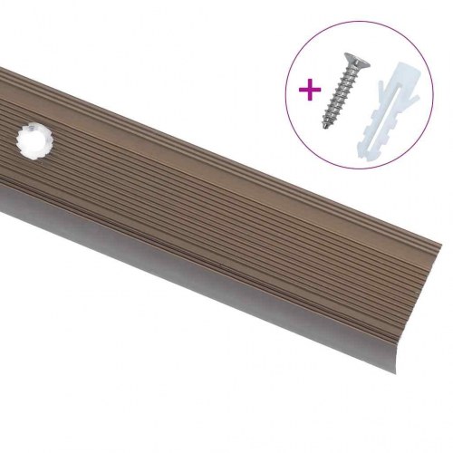 Trappelister L-form 90 cm - aluminium, brun - 15 stk.