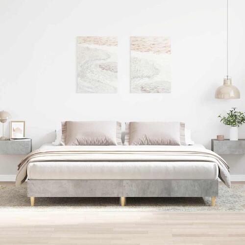 Sengestel uden madras 160x200 cm konstrueret træ betongrå