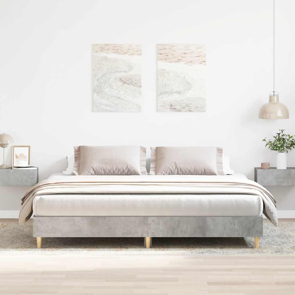 Sengestel uden madras 160x200 cm konstrueret træ betongrå