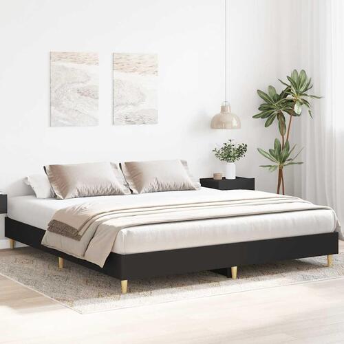 Sengestel uden madras 160x200 cm konstrueret træ sort