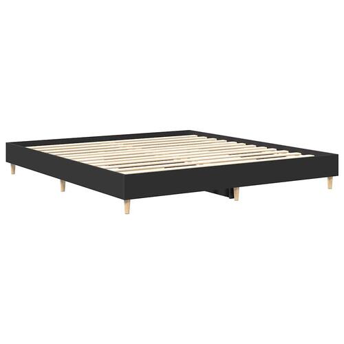 Sengestel uden madras 160x200 cm konstrueret træ sort