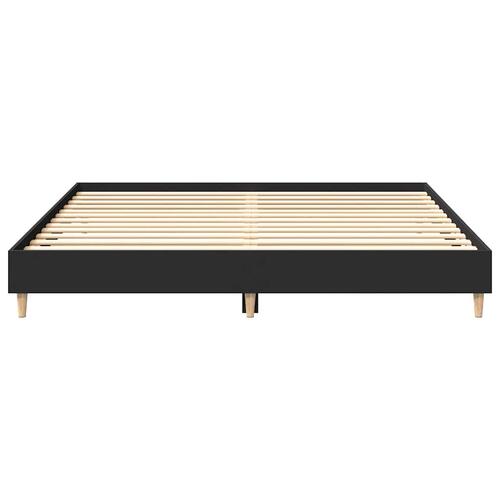 Sengestel uden madras 160x200 cm konstrueret træ sort