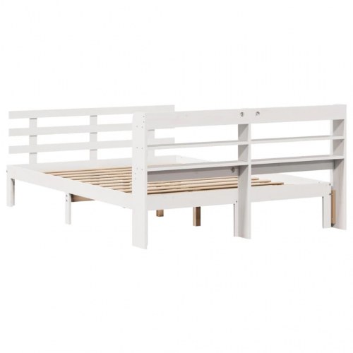 Sengeramme med hovedgærde uden madras - hvid 160 x 200 cm