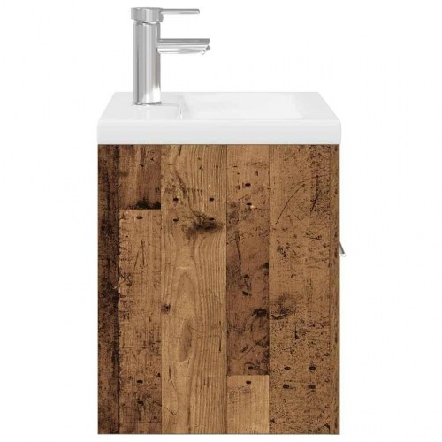 Vaskeskab med indbygget vask og vandhane Gammelt træ