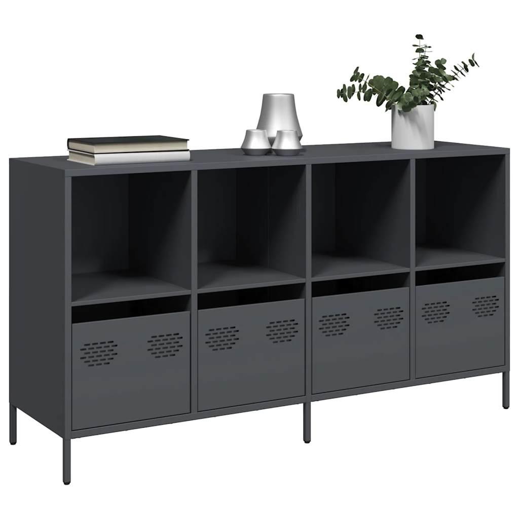 Skænk 135x39x73,5 cm koldvalset stål antracitgrå