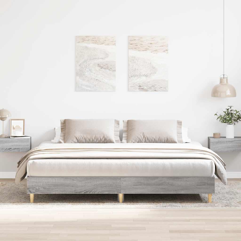 Sengestel Uden Madras Konstrueret Træ Antikt Træ - Grå sonoma-eg / 160 x 200 cm