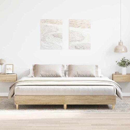 Sengestel uden madras 180x200 cm konstrueret træ sonoma-eg
