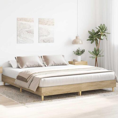 Sengestel uden madras 180x200 cm konstrueret træ sonoma-eg