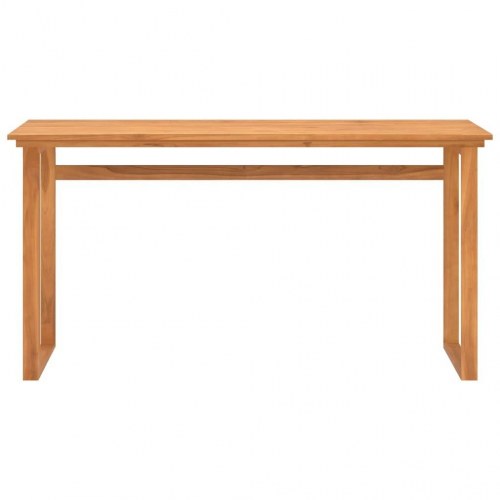 Skrivebord 140x45x75 cm massivt teaktræ