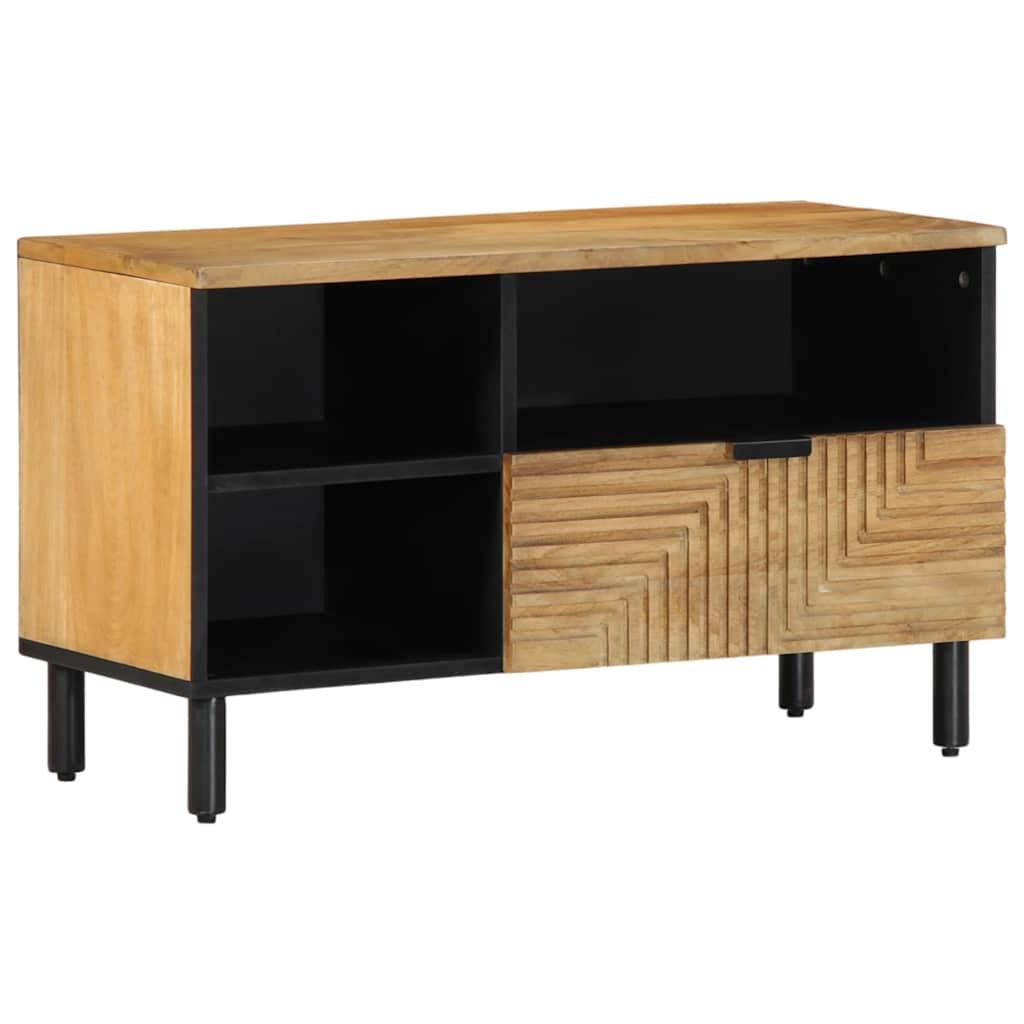 Tv-bord 80x33x46 cm massivt mangotræ brun