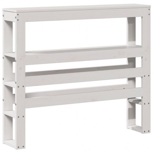 Sengeramme med sengegavl 75 x 190 cm i massivt fyrretræ - hvid